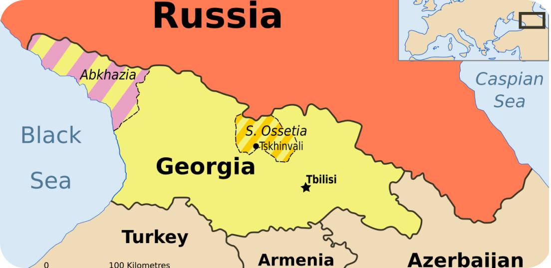 گرجستان روی نقشه